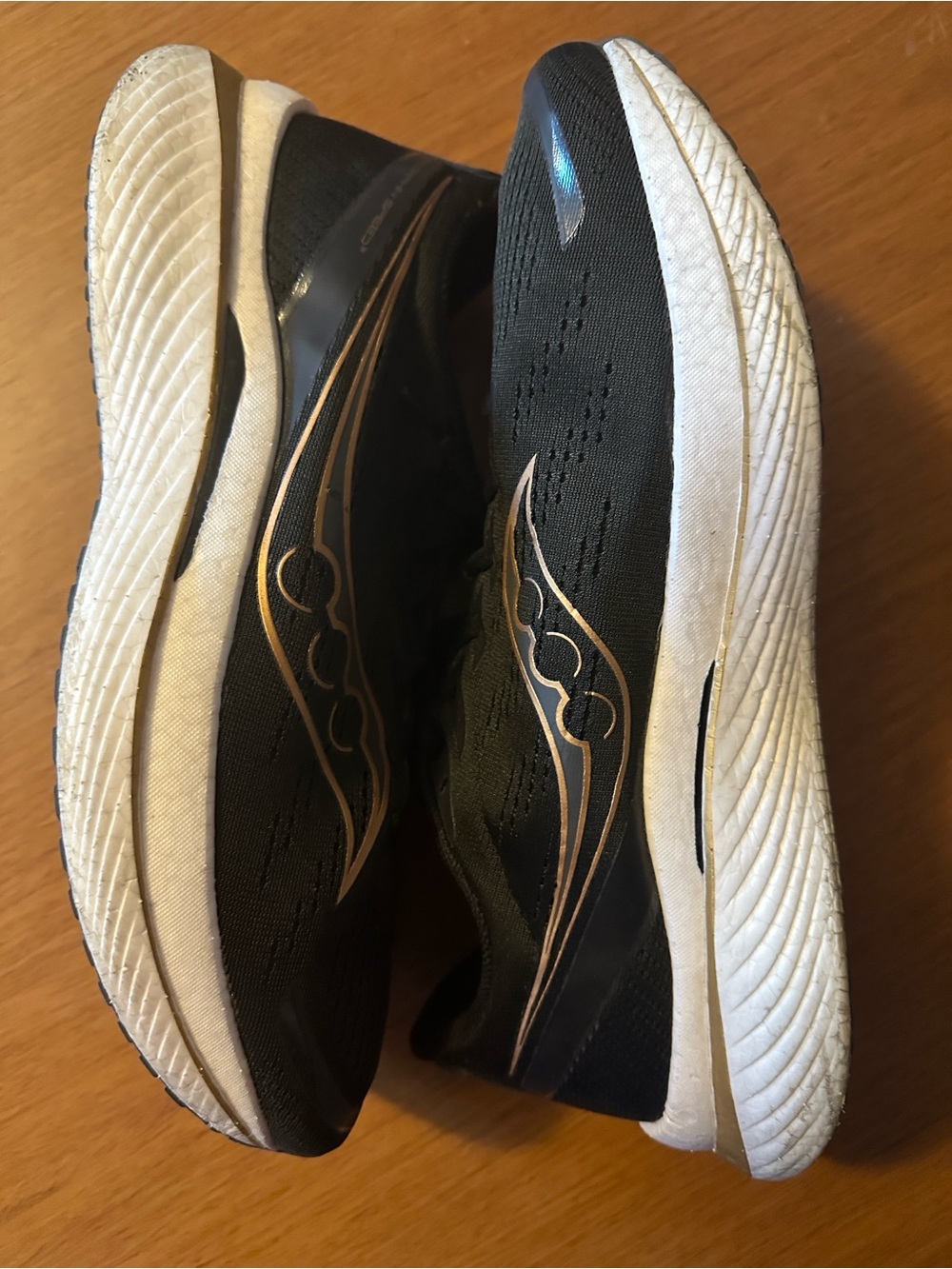 Saucony Endorphin Running Shoes - Black with Copper Accents